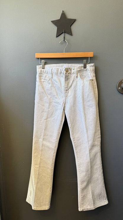 Silver Le Crop Mini Boot Jeans