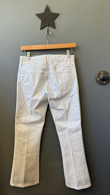 Silver Le Crop Mini Boot Jeans