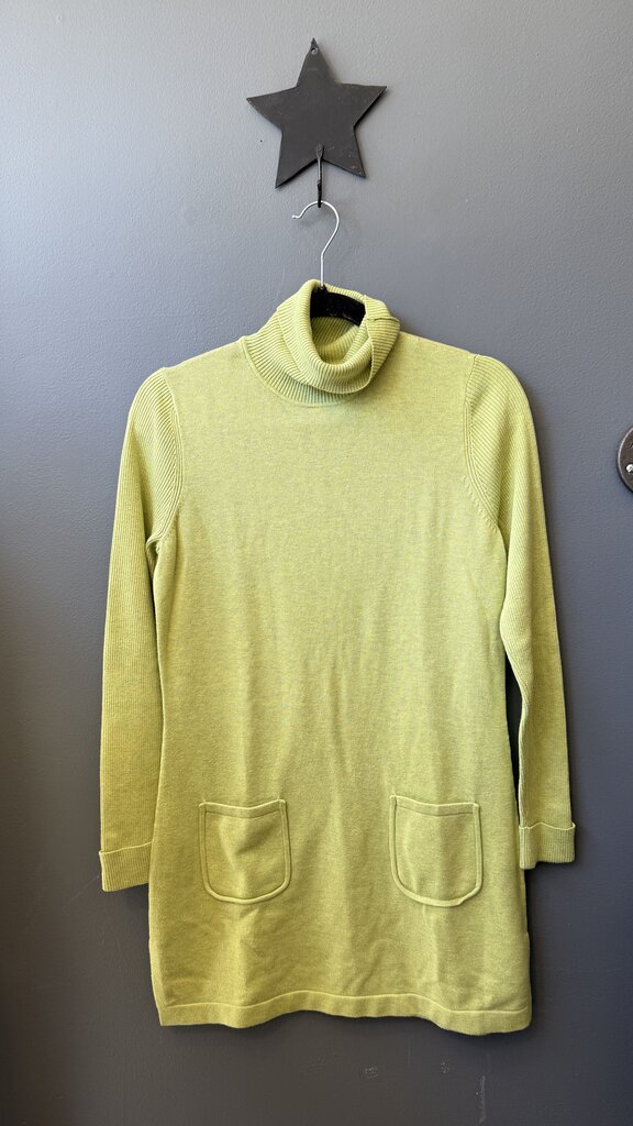 Cotton Turtleneck Tunic Sweater