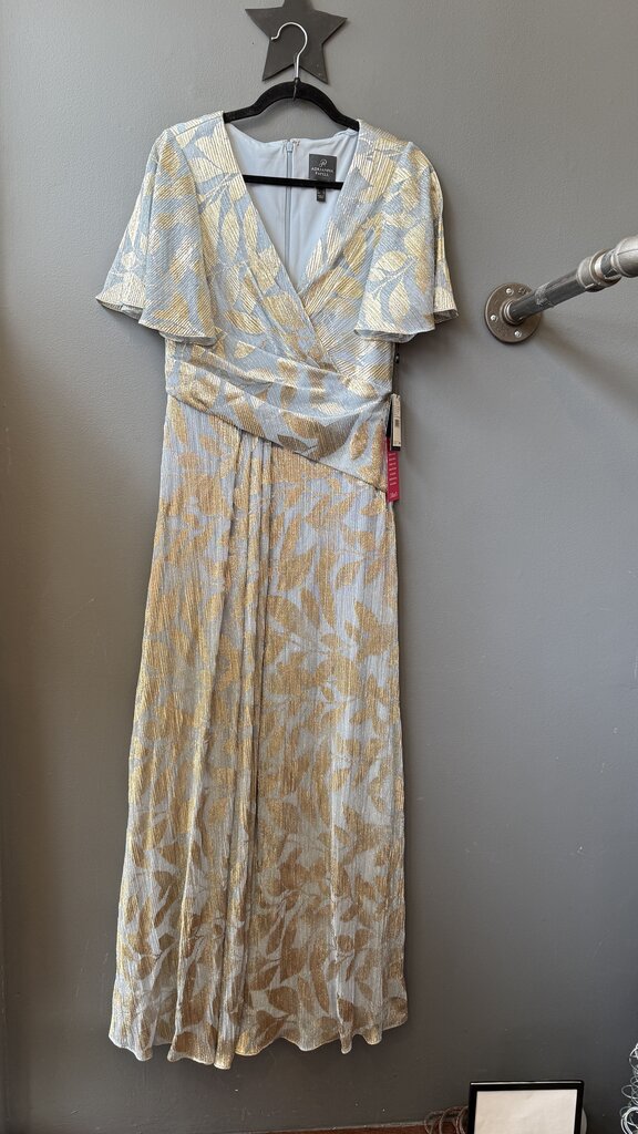 Metallic Slit Maxi Gown Dress