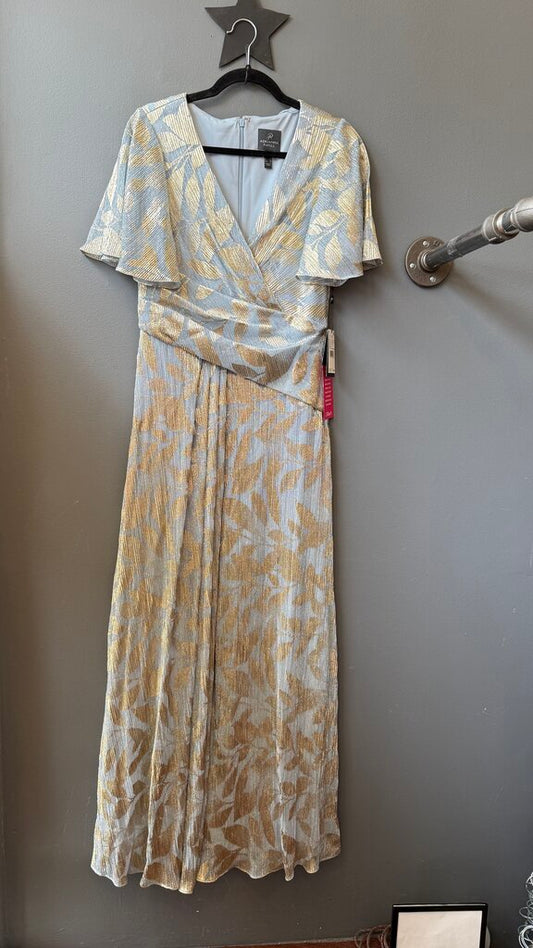 Metallic Slit Maxi Gown Dress