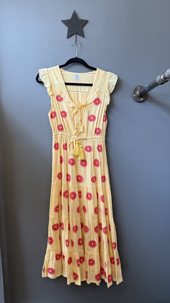 Gauze Floral Midi Dress