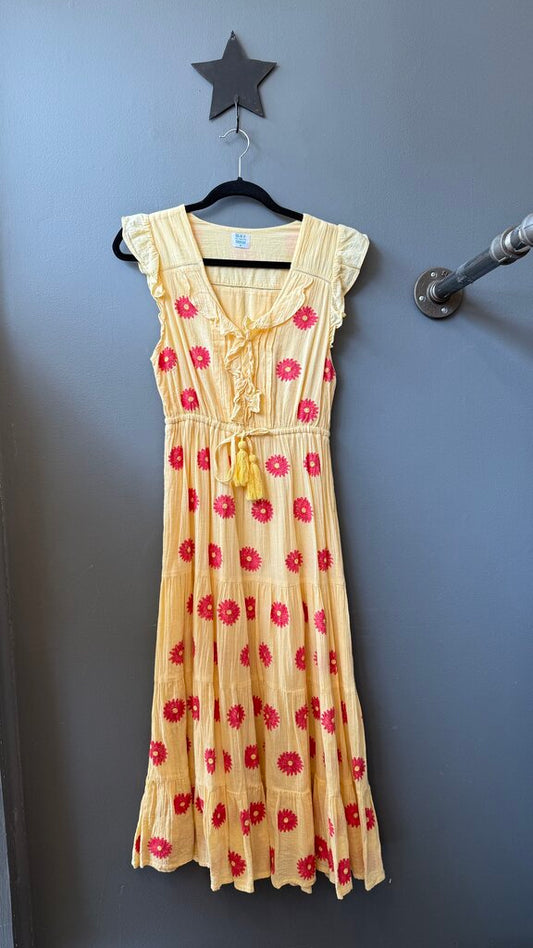 Gauze Floral Midi Dress