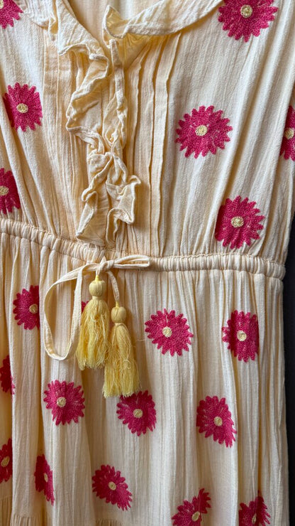 Gauze Floral Midi Dress