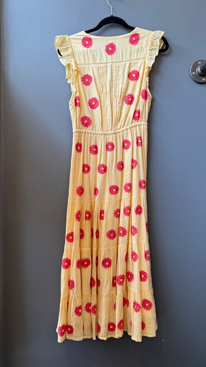 Gauze Floral Midi Dress