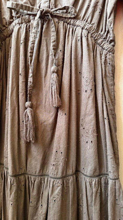 Eyelet Midi Dress
