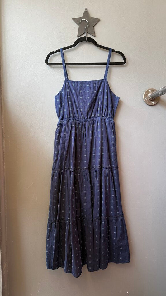 Embroidered Tiered Midi Dress