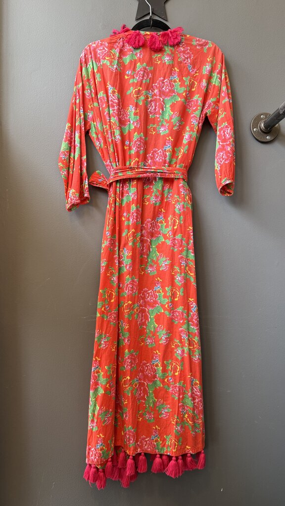 Tassel Wrap Robe Maxi Dress