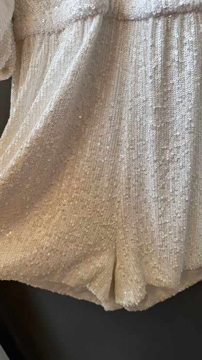 Sequin Surplice Romper