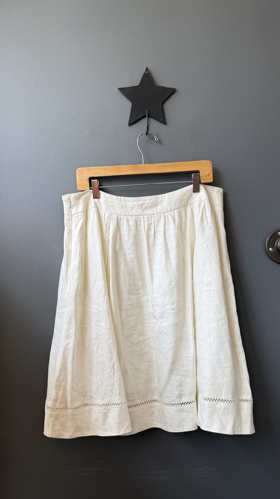 Linen Blend Full Skirt