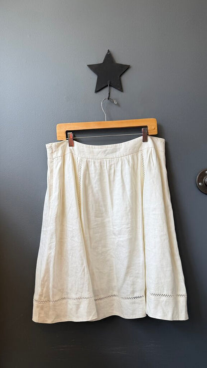 Linen Blend Full Skirt