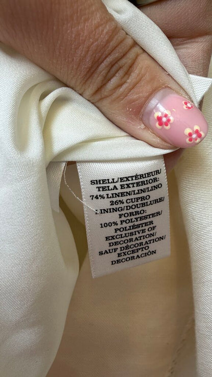 Linen Blend Full Skirt