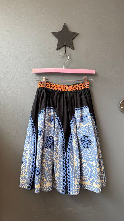 Full High Waisted Midi Skirt