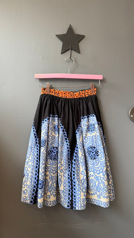 Full High Waisted Midi Skirt