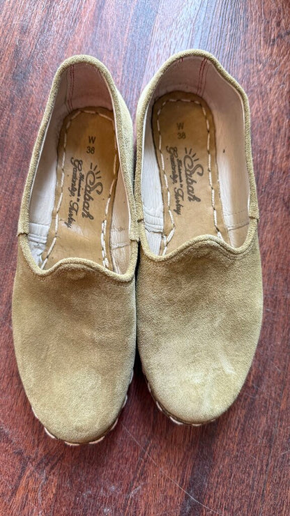 Suede Slip On Flats