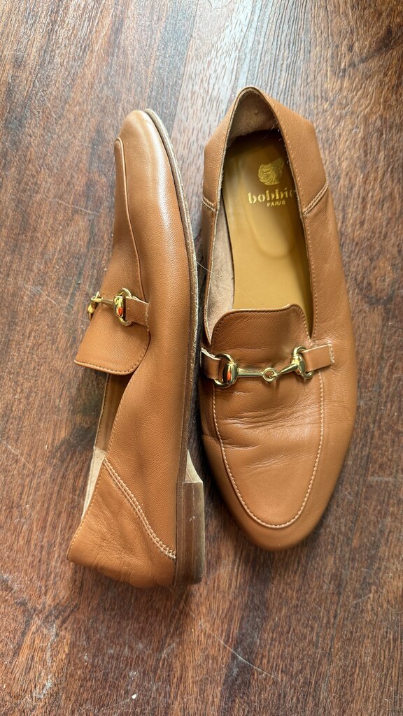 Leather Horsebit Loafer Flats