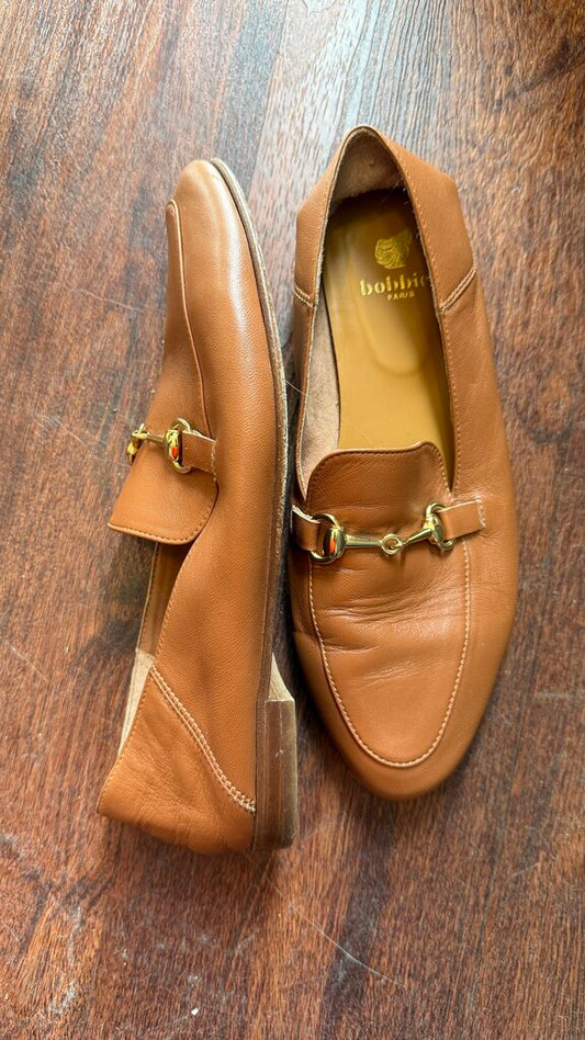 Leather Horsebit Loafer Flats