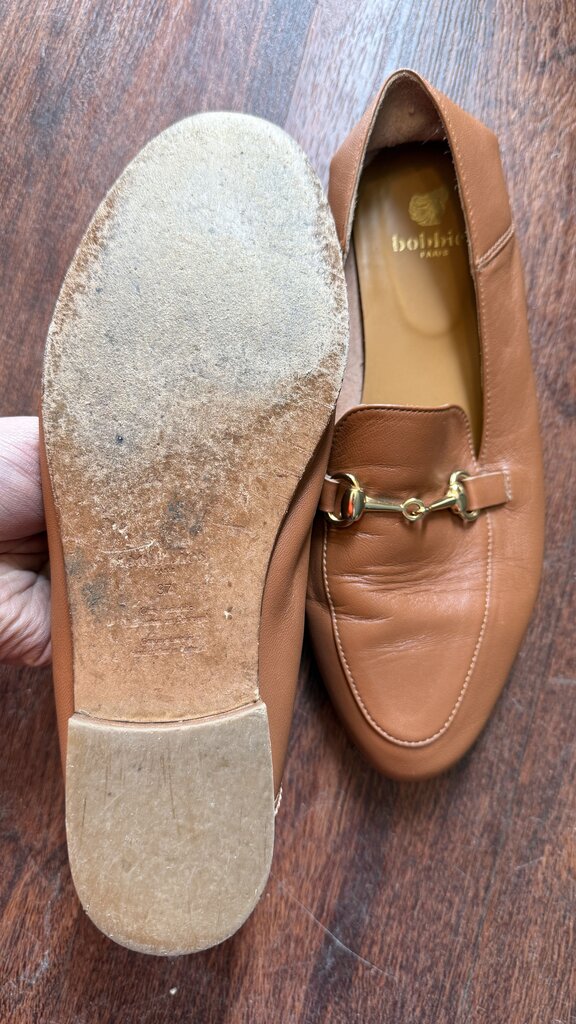 Leather Horsebit Loafer Flats