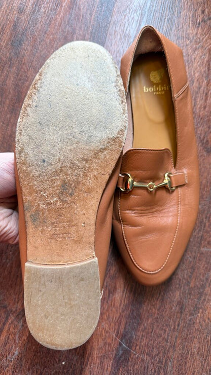 Leather Horsebit Loafer Flats