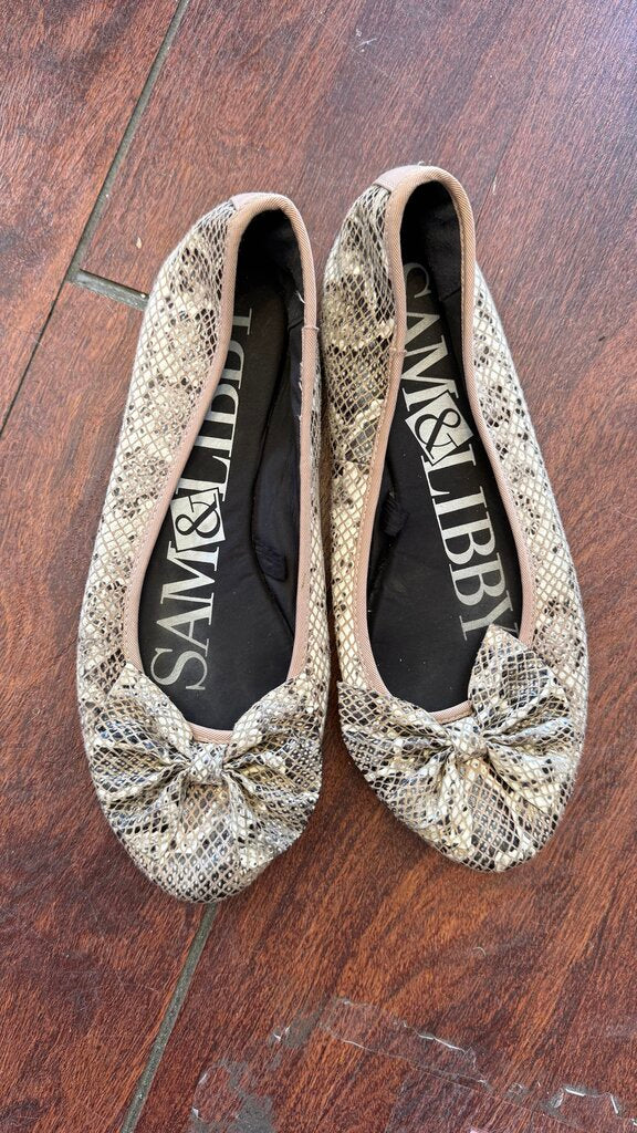 Snake Bow Ballet Flats