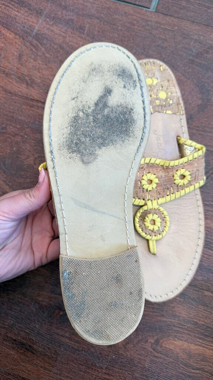 Cork Yellow Leather Sandals