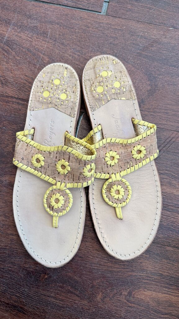 Cork Yellow Leather Sandals
