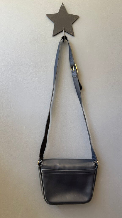 Vintage Leather Flap Crossbody Bag