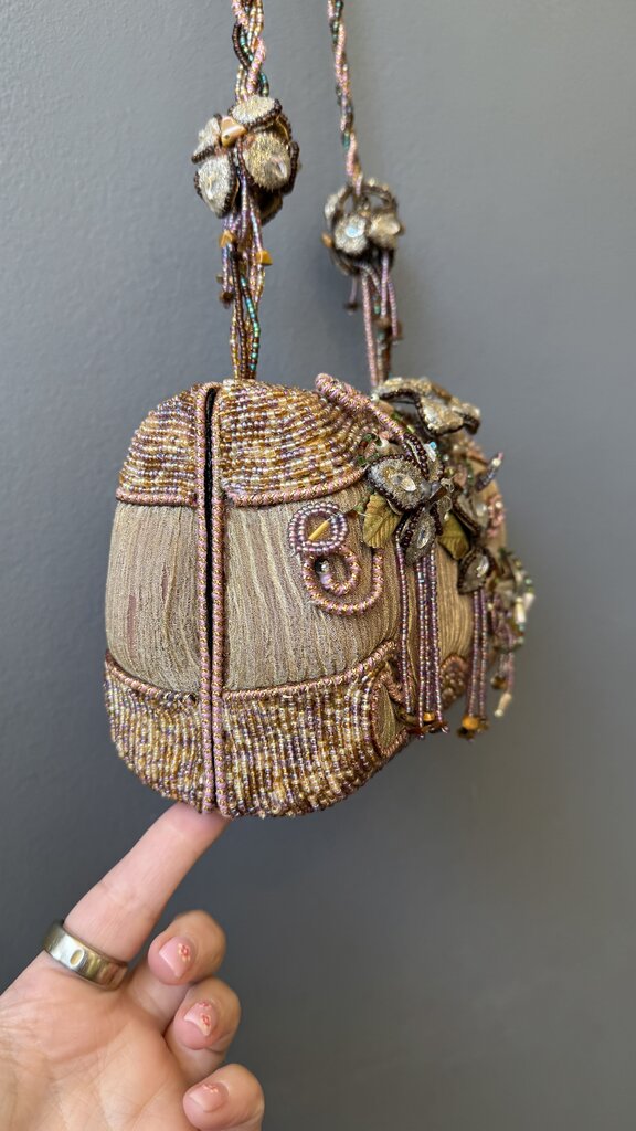 Beaded Flower Box Mini Bag