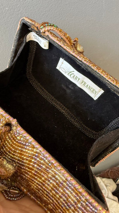 Beaded Flower Box Mini Bag