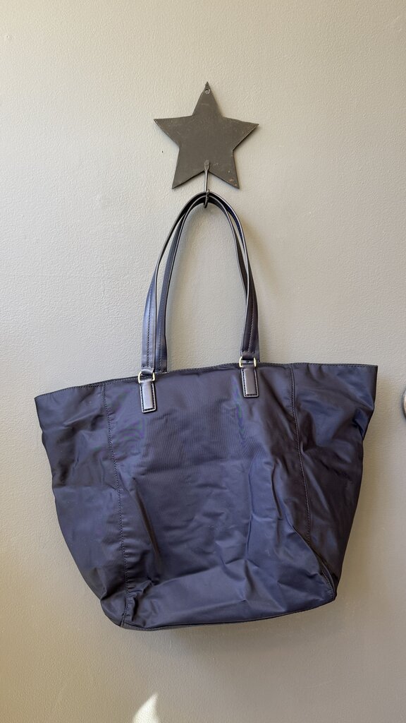 Nylon Leather Strap Tote Bag