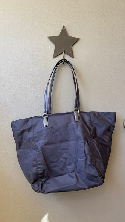 Nylon Leather Strap Tote Bag
