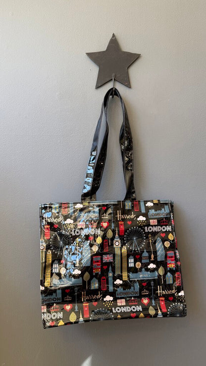 London PVC Shopper Tote Bag
