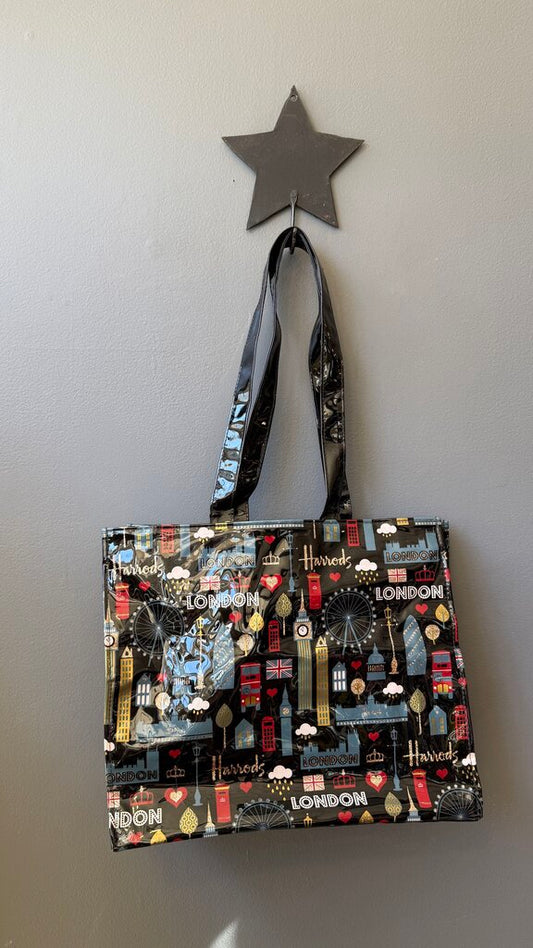 London PVC Shopper Tote Bag