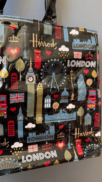 London PVC Shopper Tote Bag