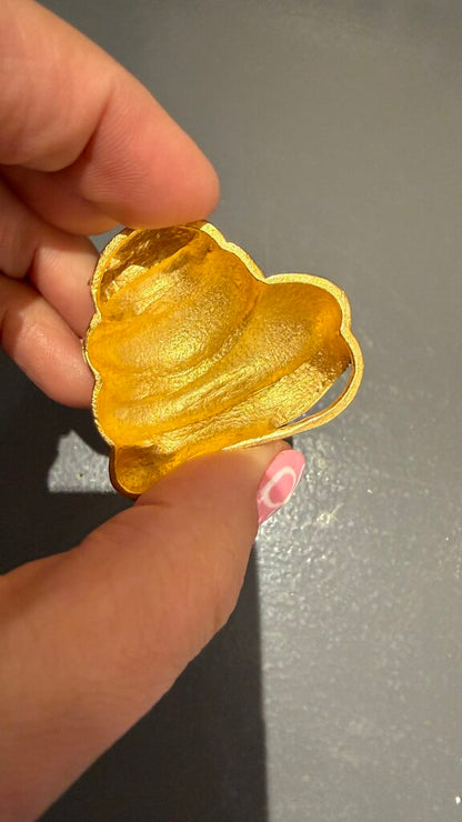 Vintage Puffy Heart Pendant