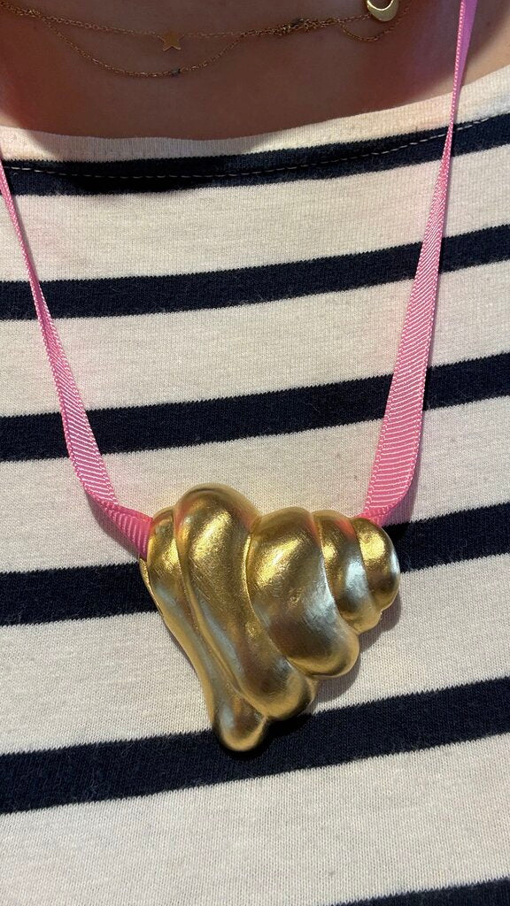 Vintage Puffy Heart Pendant
