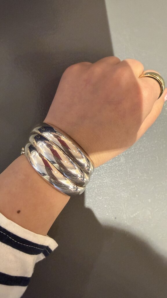 Fluted Sterling Silver Cuff Bracelet