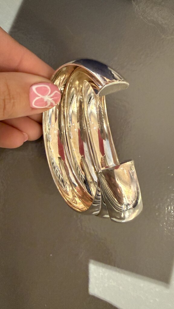 Fluted Sterling Silver Cuff Bracelet