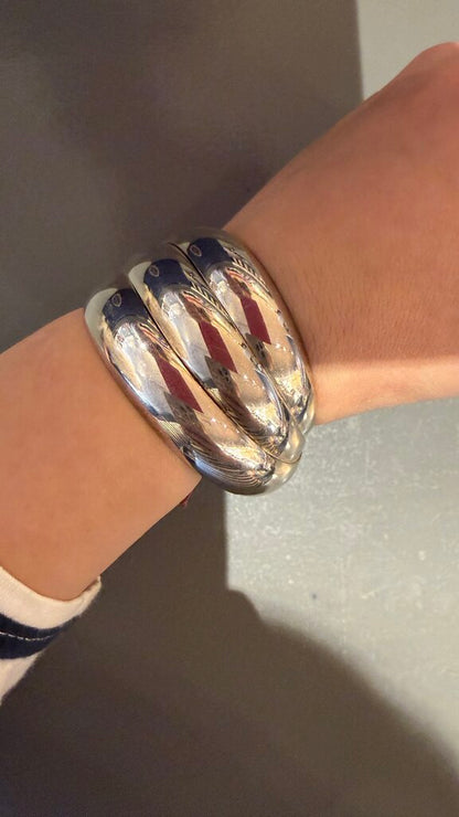 Fluted Sterling Silver Cuff Bracelet