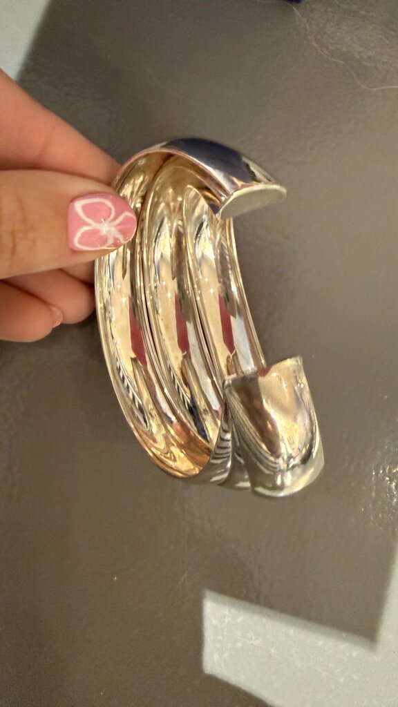 Fluted Sterling Silver Cuff Bracelet