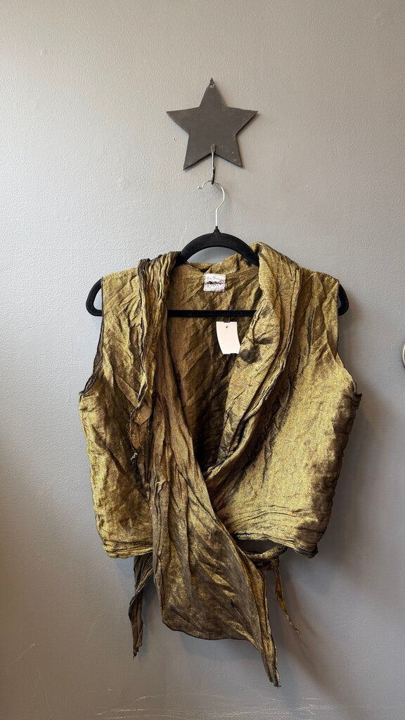 Crinkle Wrap Blouse