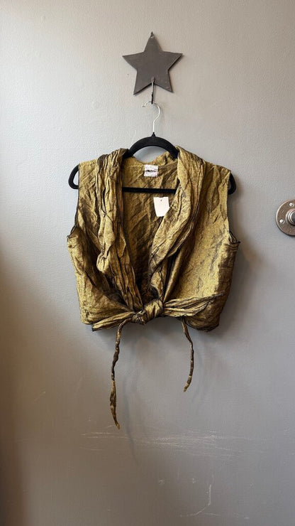 Crinkle Wrap Blouse