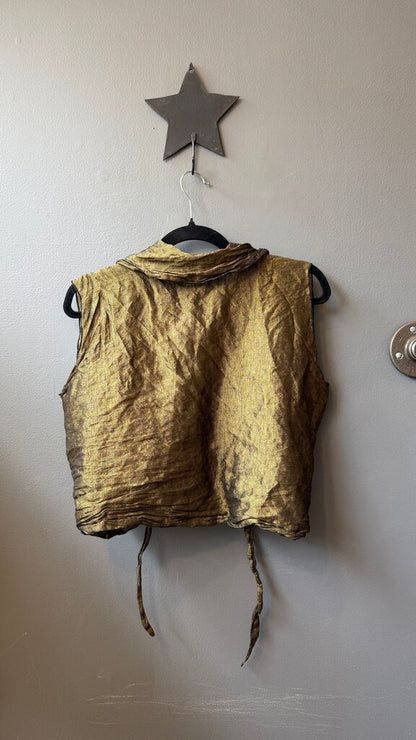 Crinkle Wrap Blouse