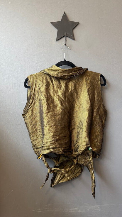 Crinkle Wrap Blouse