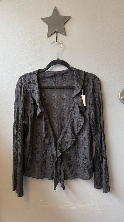 Lace Ruffle Front Top