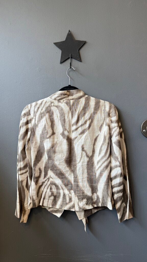 Linen Belt Buckle Detail Jacket