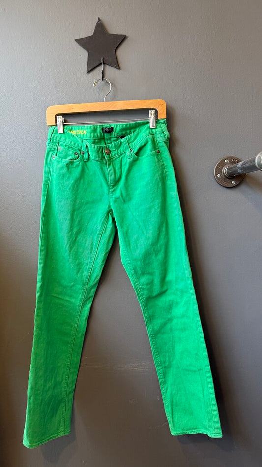 Vintage Matchstick Green Jeans
