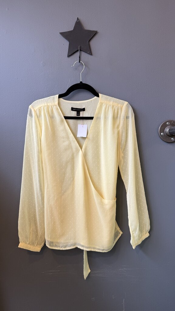 Swiss Dot Wrap Blouse