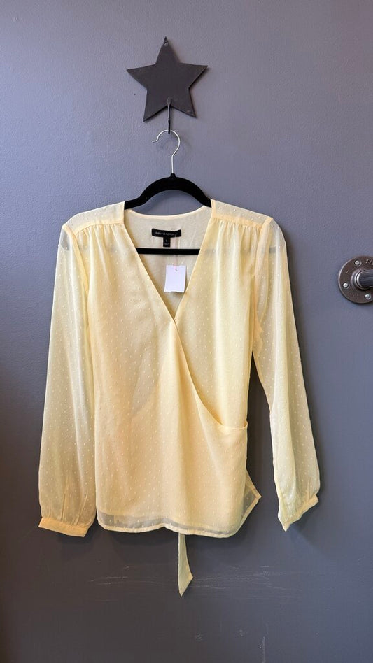 Swiss Dot Wrap Blouse