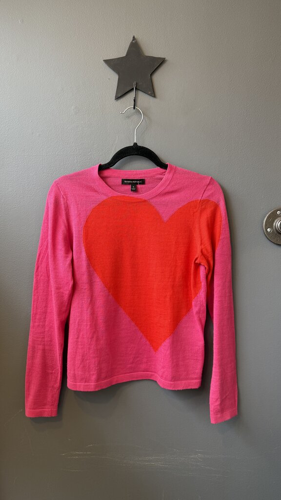Merino Blend Giant Heart Sweater